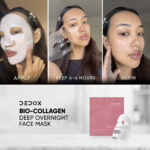 Dedox Bio-Collagen Real Deep Mask | Hydrating Overnight Hydrogel Mask for Pore Minimizing & Elasticity Boost - 45g (Pack of 1) | Korean Glass Skin