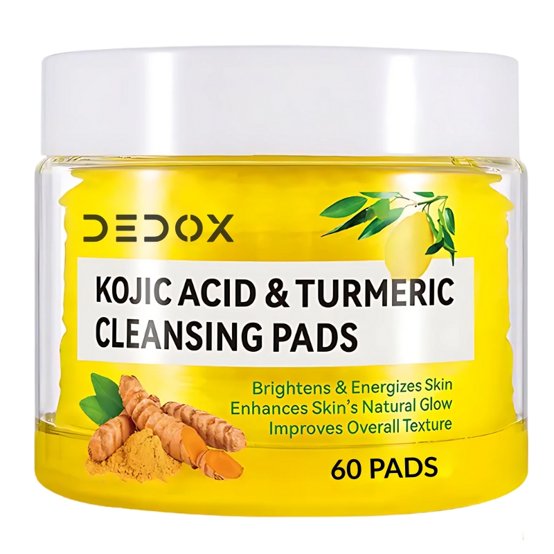 dedox kojic acid turmeric cleansing pads, dedox cleansing pads, dedox skincare, kojic acid toner pads, turmeric toner pads, exfoliating toner pads, korean skincare toner pads, brightening toner pads, dark spot toner pads, pigmentation toner pads, acne toner pads, vitamin c toner pads, chamomile toner pads, face exfoliating pads, glow toner pads, daily exfoliating pads, gentle exfoliating toner, acne prone skin toner pads, all skin types toner pads, korean exfoliating pads,DEDOX Kojic Acid & Turmeric Cleansing Pads | Exfoliating Face Toner Pads for Glowing Skin, Acne, Dark Spots & Pigmentation | Vitamin C + Chamomile | 60 Pcs | Korean Skincare | All Skin Types